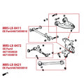 Megan Lexus LS400 UCF10 89-94 Rear Lower Arm Camber Function (Pillow Ball) 20x6x2.5 7.6lbs MSRP $191