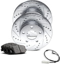 R1 07-15 Mazda CX-9 Front Right Drilled & Slotted Black Brake Rotor