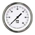 WHITE HOT 3IN TACH 6000 RPM