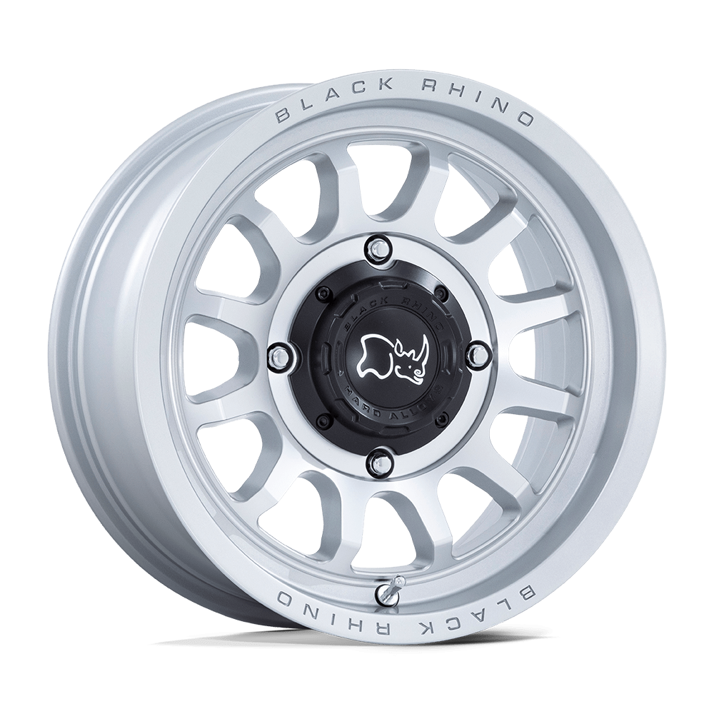 Wheel Pros Black Rhino Hard Alloys - UTV RAPID UTV 15X7 4X110 86 10 H-SLV MCH BU001SD15704010