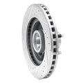 R1 Concepts Brake Rotor Drilled and Slotted Silver Fits Ford Mustang