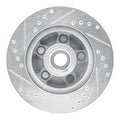 R1 Concepts Brake Rotor Drilled and Slotted Silver Fits Ford Mustang