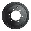 R1 1993-1997 Lexus LX450 Rear Left Drilled & Slotted Black Brake Rotor