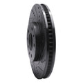 R1 03-07 Cadillac CTS Front Right Drilled & Slotted Black Brake Rotor