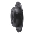 R1 18-25 Jeep Wrangler Rear Right Drilled & Slotted Black Brake Rotor