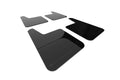 FRONT AND REAR BLACK MUD FLAP/METALLIC BLACK LOGO (TRUCKS/LARGE SUVS)