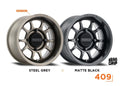 Method MR409 Bead Grip 14x7 / 4+3/13mm Offset / 4x136 / 106.25mm CB Matte Black Wheel