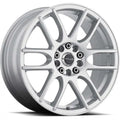 Aluminum Wheels 17x7.5 Mystique 141S Gloss Silver 40 Offset 5 on 110/5 on 115 Bolt Pattern 72.62 Bore Raceline