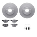 R1 Concepts Brake Rotor- Carbon Coated with Ceramic Pads Hdw Fits Ford C-Max