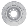R1 68-76 Ford F-350 2WD (Excl Super Duty) Front Right Drilled & Slotted Silver Brake Rotor
