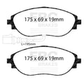 EBC 12+ Volkswagen CC 3.6 Greenstuff Front Brake Pads