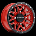 Aluminum Wheels 14x7 Krank Simulated Beadlock UTV A94R Red 10 Offset 4 on 110 Bolt Pattern Raceline
