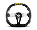Momo Trek Steering Wheel 350 mm - Black AirLeather/Brshd Al Spokes