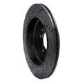 R1 05-07 Land Rover LR3 Rear Right Drilled & Slotted Black Brake Rotor