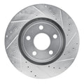 DFC 11-25 Dodge Durango Front Right Drilled & Slotted Silver Brake Rotor