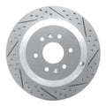 R1 09-10 Kia Borrego Rear Right Drilled & Slotted Geoperformance Rotor