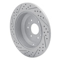 R1 09-10 Kia Borrego Rear Right Drilled & Slotted Geoperformance Rotor