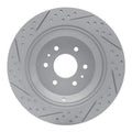 R1 09-10 Kia Borrego Rear Right Drilled & Slotted Geoperformance Rotor
