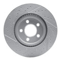 R1 02-06 BMW X5 Rear Right Drilled & Slotted Geoperformance Rotor