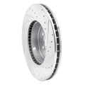 R1 17-25 BMW 530E Front Left Drilled & Slotted Silver Brake Rotor
