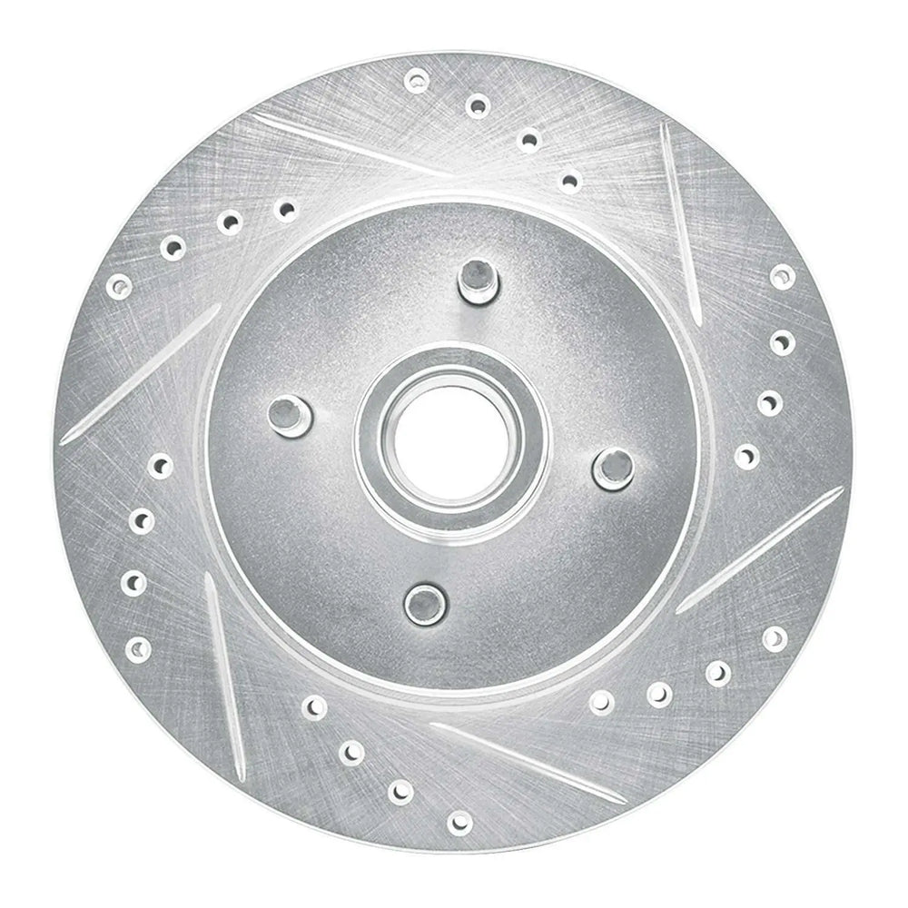 R1 87-93 Ford Mustang Front Right Slotted Black Brake Rotor