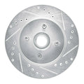 R1 87-93 Ford Mustang Front Right Slotted Black Brake Rotor