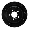 R1 06-12 Land Rover Range Rover Rear Left Slotted Black Brake Rotor