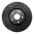 R1 07-11 Lexus Gs350 Right Front Right Drilled & Slotted Black Brake Rotor
