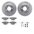R1 Concepts Brake Rotor- Carbon Coated with Ceramic Pads Hdw Fits BMW 320i