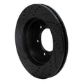 R1 06-10 Hummer H3T Front Right Drilled & Slotted Black Brake Rotor