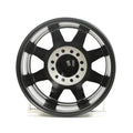 MO970 16X8 6X135/5.5 GLOSS BLACK W/MACHINED FACE (0 mm)