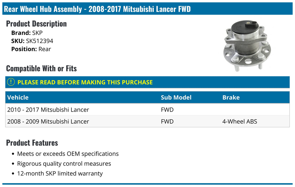 WHEEL HUB ASSEMBLY