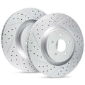 R1 05-10 Ford Mustang Front Left Drilled & Slotted Geoperformance Rotor