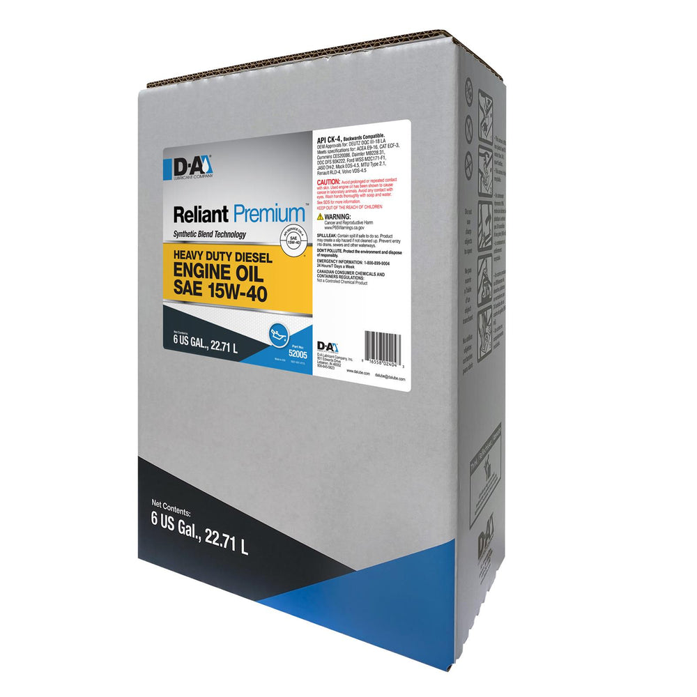RELIANT PREMIUM 15W40 6 GALLON BAGINABOX