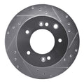 DFC 03-06 Kia Sorento Rear Right Drilled & Slotted Silver Brake Rotor