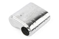 Premium Helmholtz Resonator 76mm (3 Inch) T304 stainless steel with straight-through 76mm (3 Inch) design with offset inlet and outlet. Rounded square body 243mm (9.57 Inch) x 240mm (9.45 Inch) x 110mm (4.33 Inch) with driveshaft indent APR