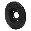 R1 06-10 Pontiac Solstice Front Left Drilled & Slotted Black Brake Rotor