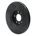 R1 99-10 Chevrolet Zafira (Mexico) Front Left Drilled & Slotted Black Brake Rotor