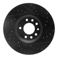 R1 99-10 Chevrolet Zafira (Mexico) Front Left Drilled & Slotted Black Brake Rotor