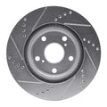 DFC 77-79 American Motors Pacer Front Right Drilled & Slotted Silver Brake Rotor