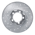 R1 77-79 American Motors CONCORD Front Left Drilled & Slotted Silver Brake Rotor