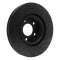 R1 97-01 Cadillac CATERA Front Left Drilled & Slotted Black Brake Rotor