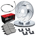R1 04-10 BMW 525I (USA/Canada) Front Left Drilled & Slotted Silver Brake Rotor