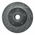 R1 Concepts Brake Rotor Drilled and Slotted Silver Fits Ford Ranger