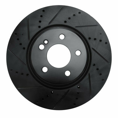 R1 16-21 Mercedes-Benz C43 AMG Rear Left Drilled Black Brake Rotor