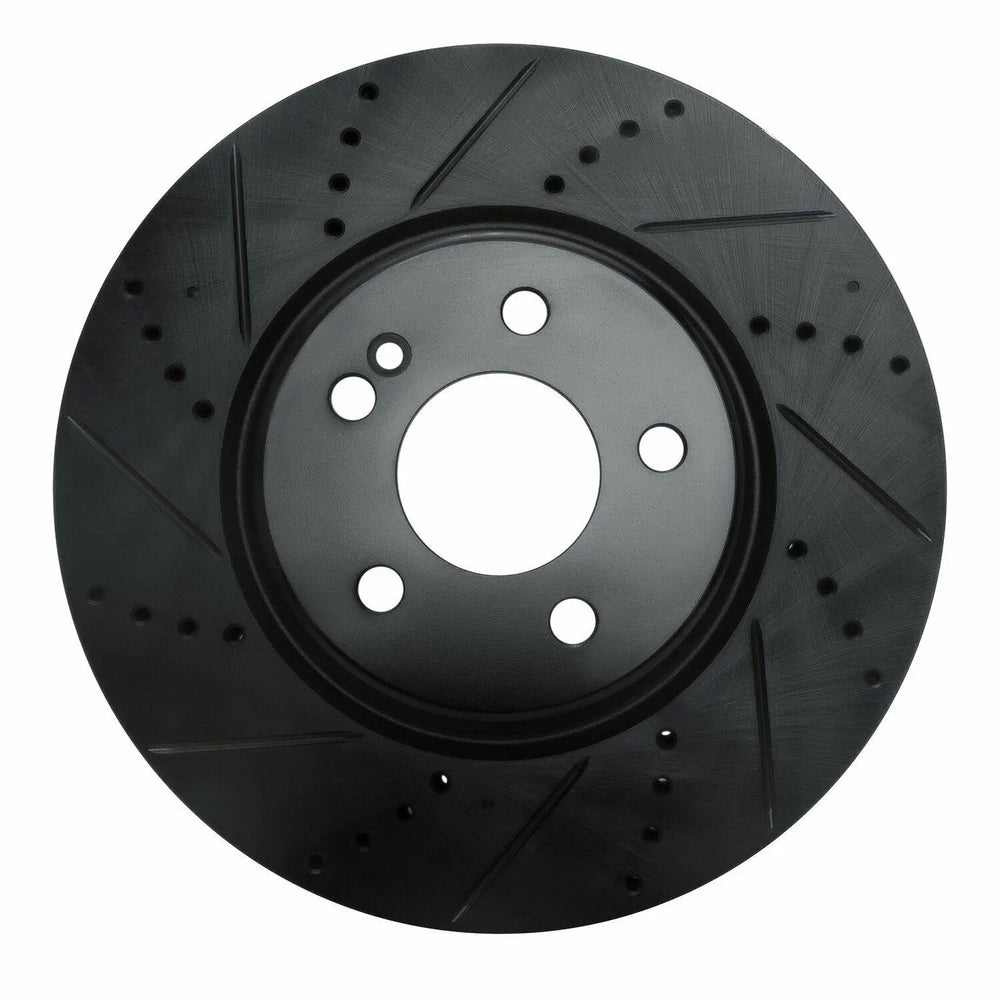 R1 16-21 Mercedes-Benz C43 AMG Rear Left Drilled Black Brake Rotor
