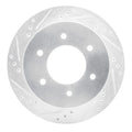 R1 15-17 Mitsubishi Montero Limited (Mexico) Rear Left Drilled & Slotted Silver Brake Rotor