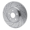 R1 Concepts Brake Rotor Drilled and Slotted Silver Fits Buick Regal