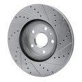 R1 Concepts Brake Rotor Drilled and Slotted Silver Fits Buick Regal