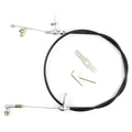 48IN UNIVERSAL BLACK HOUSING 727 BLOWER DRIVE KICKDOWN CABLE W/ POLISHED FITTING
